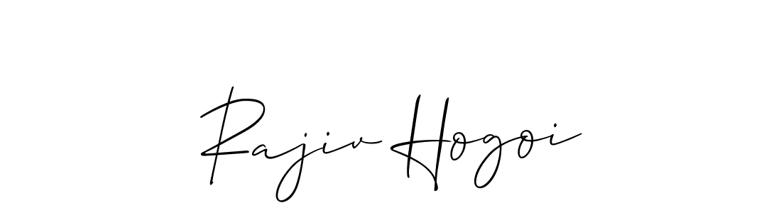You should practise on your own different ways (Allison_Script) to write your name (Rajiv Hogoi) in signature. don't let someone else do it for you. Rajiv Hogoi signature style 2 images and pictures png