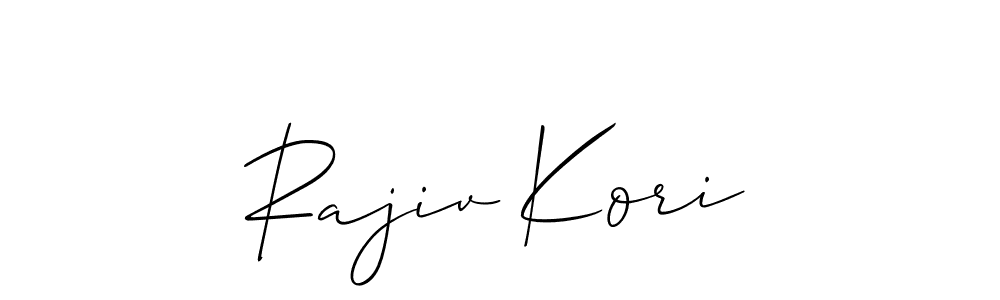 Also we have Rajiv Kori name is the best signature style. Create professional handwritten signature collection using Allison_Script autograph style. Rajiv Kori signature style 2 images and pictures png