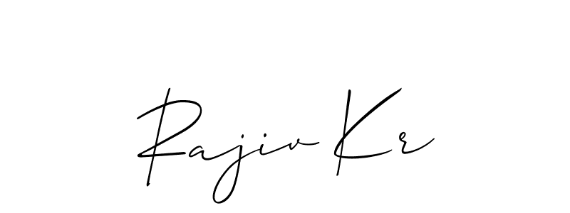 You should practise on your own different ways (Allison_Script) to write your name (Rajiv Kr) in signature. don't let someone else do it for you. Rajiv Kr signature style 2 images and pictures png