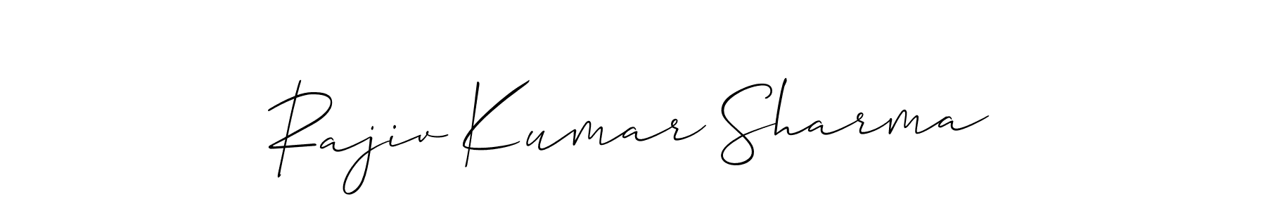 Design your own signature with our free online signature maker. With this signature software, you can create a handwritten (Allison_Script) signature for name Rajiv Kumar Sharma. Rajiv Kumar Sharma signature style 2 images and pictures png