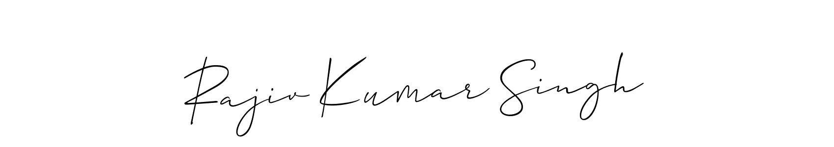 You should practise on your own different ways (Allison_Script) to write your name (Rajiv Kumar Singh) in signature. don't let someone else do it for you. Rajiv Kumar Singh signature style 2 images and pictures png