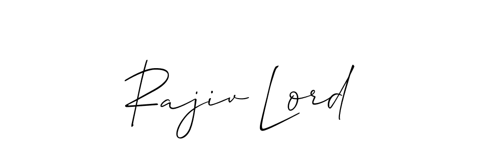 Use a signature maker to create a handwritten signature online. With this signature software, you can design (Allison_Script) your own signature for name Rajiv Lord. Rajiv Lord signature style 2 images and pictures png