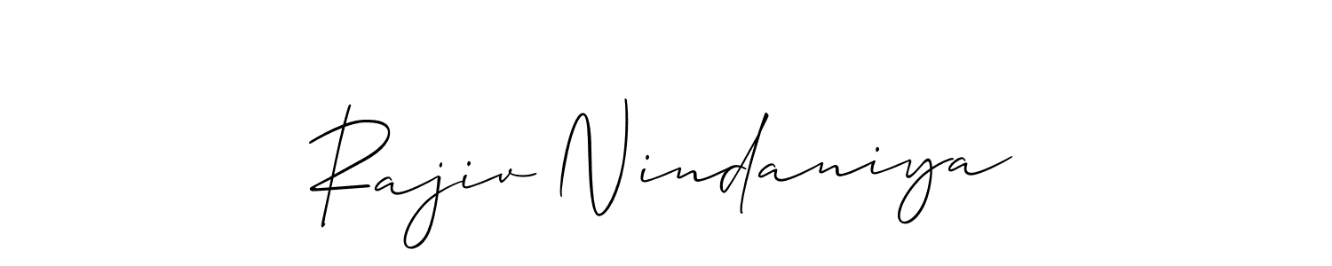 Make a short Rajiv Nindaniya signature style. Manage your documents anywhere anytime using Allison_Script. Create and add eSignatures, submit forms, share and send files easily. Rajiv Nindaniya signature style 2 images and pictures png