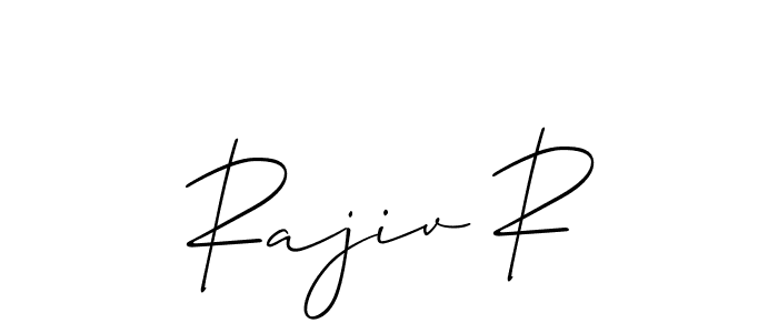 How to Draw Rajiv R signature style? Allison_Script is a latest design signature styles for name Rajiv R. Rajiv R signature style 2 images and pictures png