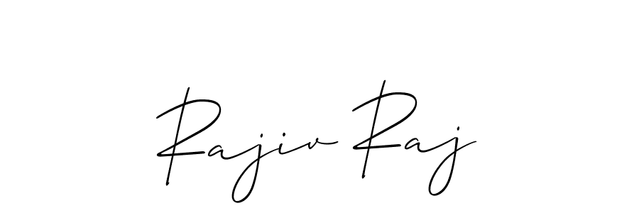 Allison_Script is a professional signature style that is perfect for those who want to add a touch of class to their signature. It is also a great choice for those who want to make their signature more unique. Get Rajiv Raj name to fancy signature for free. Rajiv Raj signature style 2 images and pictures png