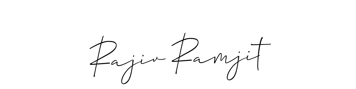 The best way (Allison_Script) to make a short signature is to pick only two or three words in your name. The name Rajiv Ramjit include a total of six letters. For converting this name. Rajiv Ramjit signature style 2 images and pictures png