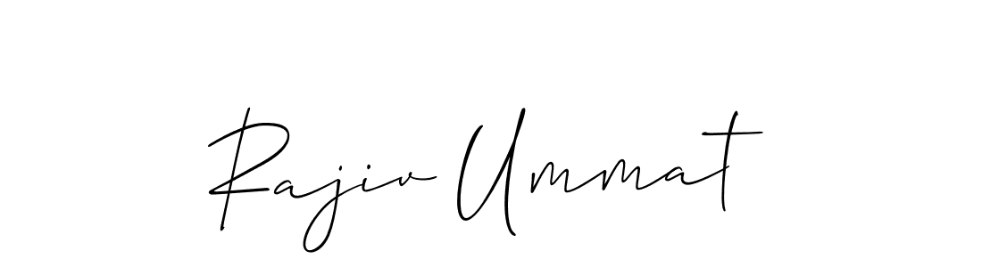 The best way (Allison_Script) to make a short signature is to pick only two or three words in your name. The name Rajiv Ummat include a total of six letters. For converting this name. Rajiv Ummat signature style 2 images and pictures png