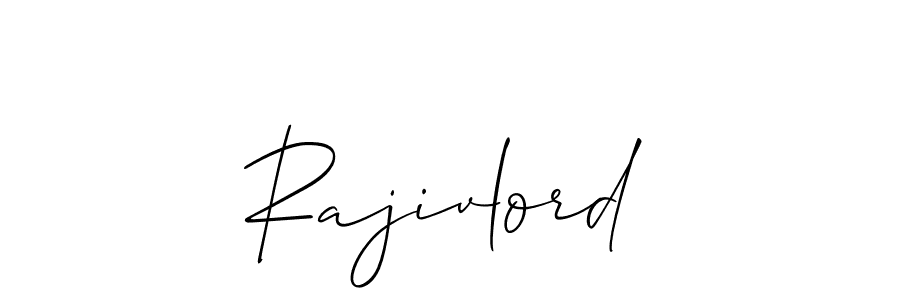 Make a beautiful signature design for name Rajivlord. With this signature (Allison_Script) style, you can create a handwritten signature for free. Rajivlord signature style 2 images and pictures png