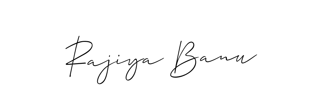 Also we have Rajiya Banu name is the best signature style. Create professional handwritten signature collection using Allison_Script autograph style. Rajiya Banu signature style 2 images and pictures png