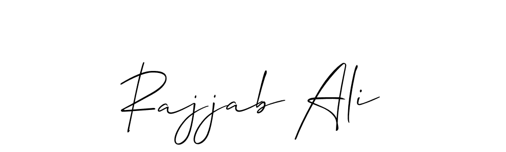 Make a short Rajjab Ali signature style. Manage your documents anywhere anytime using Allison_Script. Create and add eSignatures, submit forms, share and send files easily. Rajjab Ali signature style 2 images and pictures png