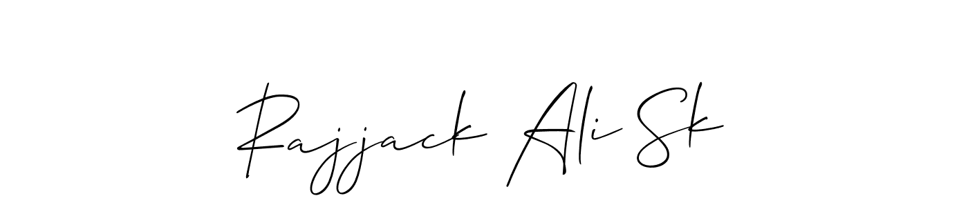 Design your own signature with our free online signature maker. With this signature software, you can create a handwritten (Allison_Script) signature for name Rajjack Ali Sk. Rajjack Ali Sk signature style 2 images and pictures png