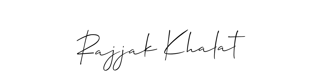 How to make Rajjak Khalat signature? Allison_Script is a professional autograph style. Create handwritten signature for Rajjak Khalat name. Rajjak Khalat signature style 2 images and pictures png