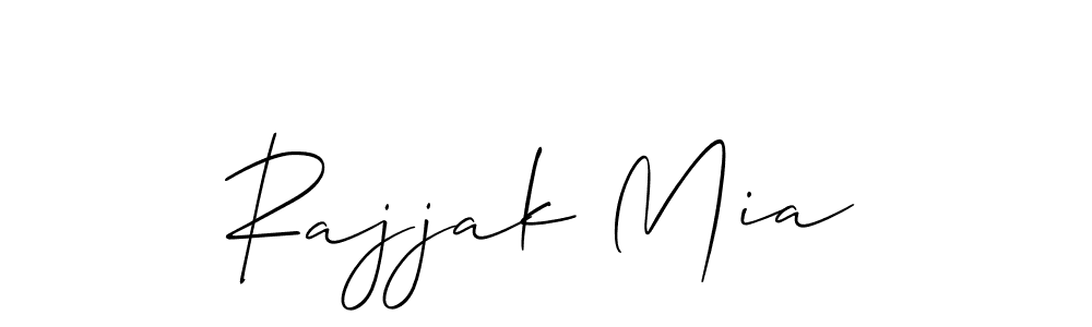 How to make Rajjak Mia name signature. Use Allison_Script style for creating short signs online. This is the latest handwritten sign. Rajjak Mia signature style 2 images and pictures png