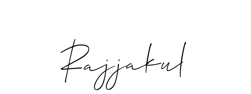 Use a signature maker to create a handwritten signature online. With this signature software, you can design (Allison_Script) your own signature for name Rajjakul. Rajjakul signature style 2 images and pictures png