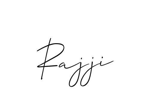 How to make Rajji signature? Allison_Script is a professional autograph style. Create handwritten signature for Rajji name. Rajji signature style 2 images and pictures png