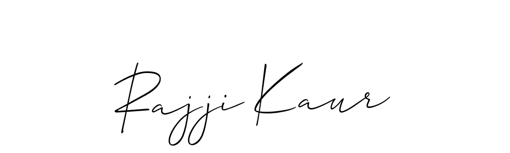 It looks lik you need a new signature style for name Rajji Kaur. Design unique handwritten (Allison_Script) signature with our free signature maker in just a few clicks. Rajji Kaur signature style 2 images and pictures png