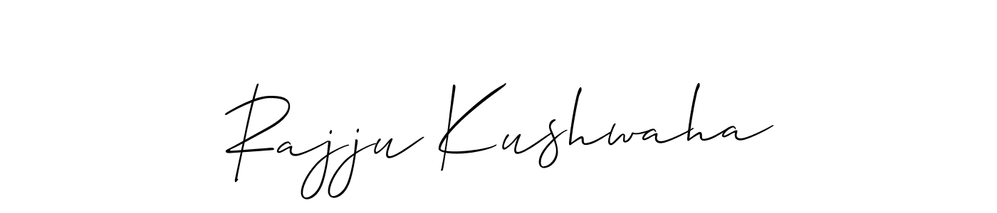 It looks lik you need a new signature style for name Rajju Kushwaha. Design unique handwritten (Allison_Script) signature with our free signature maker in just a few clicks. Rajju Kushwaha signature style 2 images and pictures png