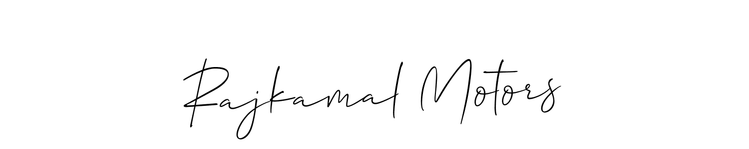 Design your own signature with our free online signature maker. With this signature software, you can create a handwritten (Allison_Script) signature for name Rajkamal Motors. Rajkamal Motors signature style 2 images and pictures png