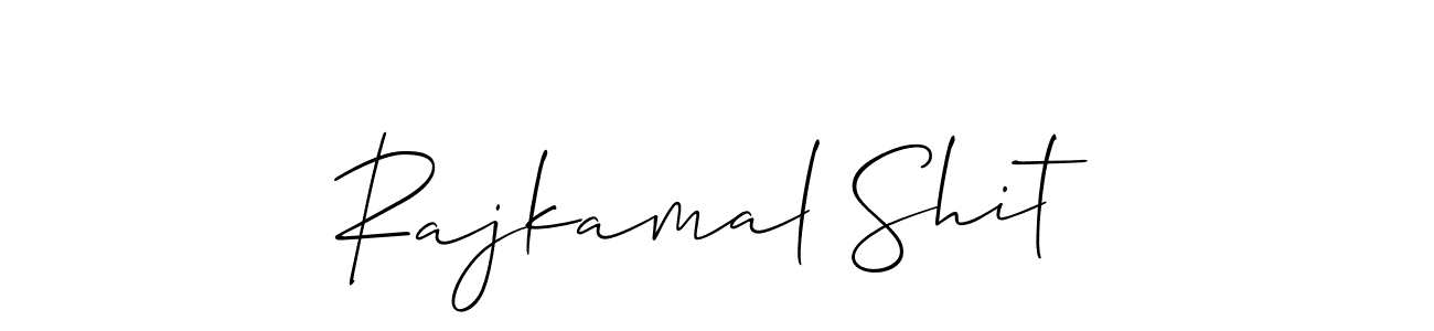 if you are searching for the best signature style for your name Rajkamal Shit. so please give up your signature search. here we have designed multiple signature styles  using Allison_Script. Rajkamal Shit signature style 2 images and pictures png