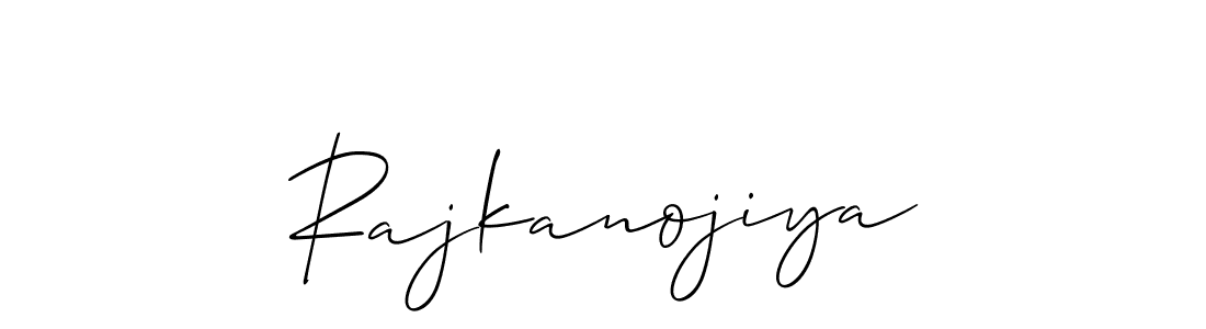 Create a beautiful signature design for name Rajkanojiya. With this signature (Allison_Script) fonts, you can make a handwritten signature for free. Rajkanojiya signature style 2 images and pictures png