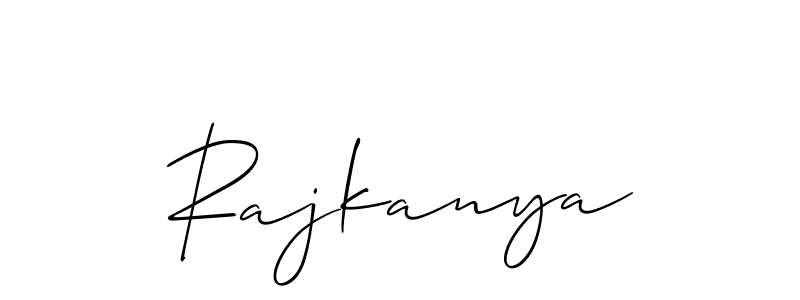 Make a short Rajkanya signature style. Manage your documents anywhere anytime using Allison_Script. Create and add eSignatures, submit forms, share and send files easily. Rajkanya signature style 2 images and pictures png