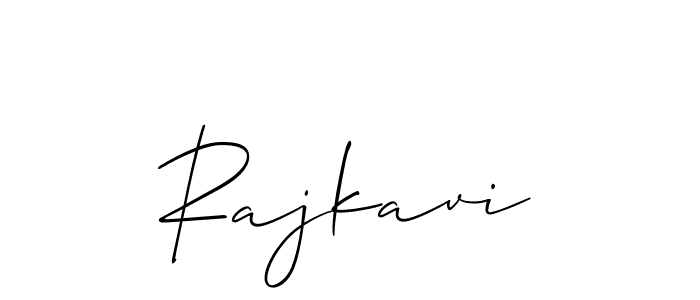 Use a signature maker to create a handwritten signature online. With this signature software, you can design (Allison_Script) your own signature for name Rajkavi. Rajkavi signature style 2 images and pictures png