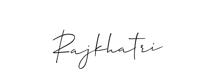 Create a beautiful signature design for name Rajkhatri. With this signature (Allison_Script) fonts, you can make a handwritten signature for free. Rajkhatri signature style 2 images and pictures png