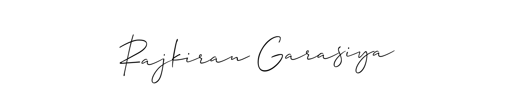 You can use this online signature creator to create a handwritten signature for the name Rajkiran Garasiya. This is the best online autograph maker. Rajkiran Garasiya signature style 2 images and pictures png