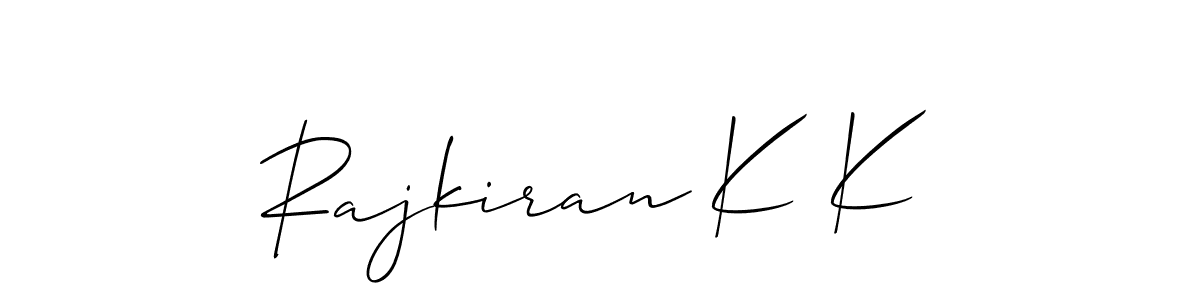 Best and Professional Signature Style for Rajkiran K K. Allison_Script Best Signature Style Collection. Rajkiran K K signature style 2 images and pictures png