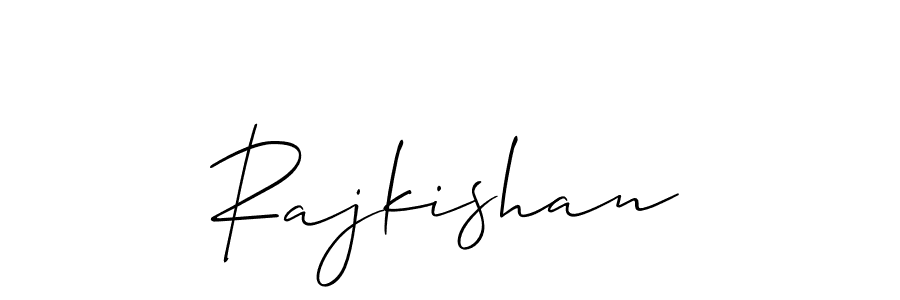 How to make Rajkishan name signature. Use Allison_Script style for creating short signs online. This is the latest handwritten sign. Rajkishan signature style 2 images and pictures png