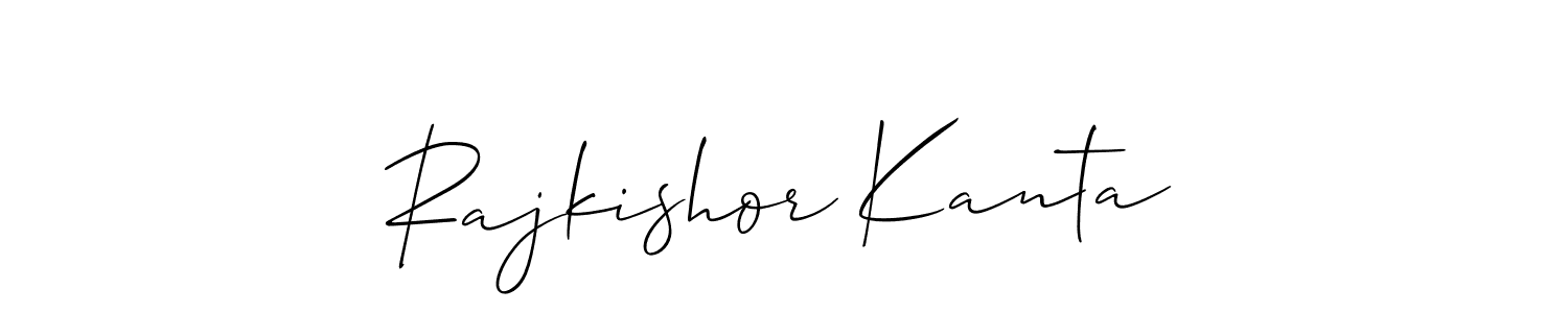 You should practise on your own different ways (Allison_Script) to write your name (Rajkishor Kanta) in signature. don't let someone else do it for you. Rajkishor Kanta signature style 2 images and pictures png