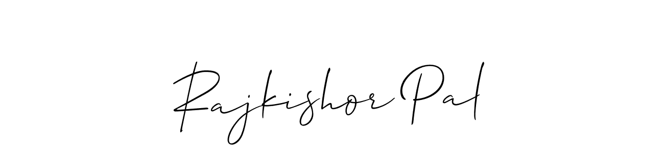 How to Draw Rajkishor Pal signature style? Allison_Script is a latest design signature styles for name Rajkishor Pal. Rajkishor Pal signature style 2 images and pictures png