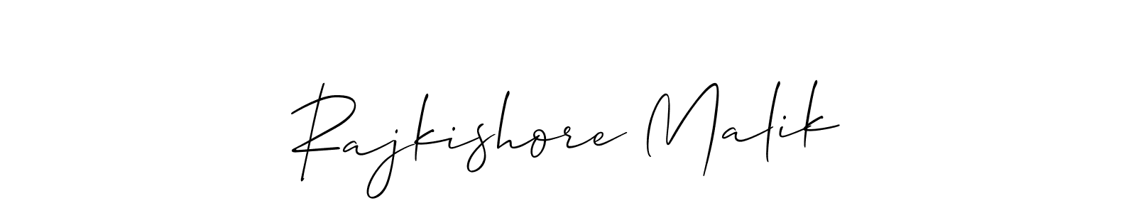 You should practise on your own different ways (Allison_Script) to write your name (Rajkishore Malik) in signature. don't let someone else do it for you. Rajkishore Malik signature style 2 images and pictures png