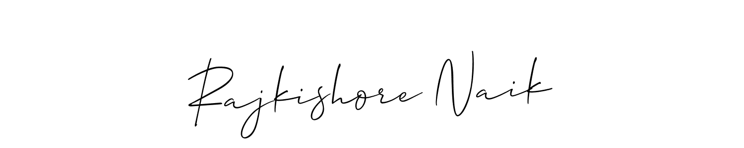 Make a beautiful signature design for name Rajkishore Naik. With this signature (Allison_Script) style, you can create a handwritten signature for free. Rajkishore Naik signature style 2 images and pictures png
