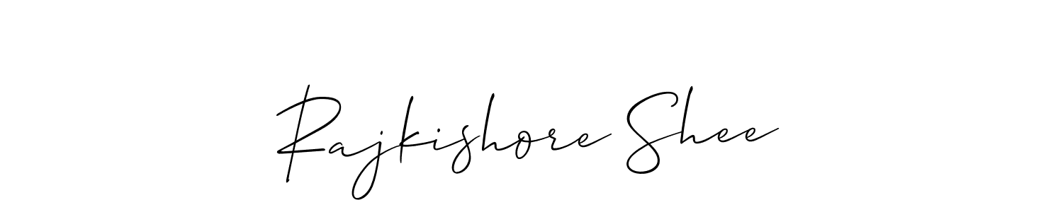 Also You can easily find your signature by using the search form. We will create Rajkishore Shee name handwritten signature images for you free of cost using Allison_Script sign style. Rajkishore Shee signature style 2 images and pictures png