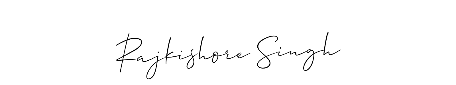 How to make Rajkishore Singh signature? Allison_Script is a professional autograph style. Create handwritten signature for Rajkishore Singh name. Rajkishore Singh signature style 2 images and pictures png