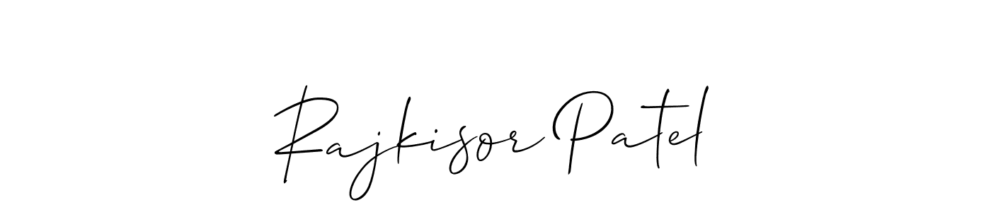 Similarly Allison_Script is the best handwritten signature design. Signature creator online .You can use it as an online autograph creator for name Rajkisor Patel. Rajkisor Patel signature style 2 images and pictures png