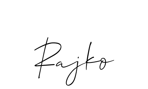 It looks lik you need a new signature style for name Rajko. Design unique handwritten (Allison_Script) signature with our free signature maker in just a few clicks. Rajko signature style 2 images and pictures png