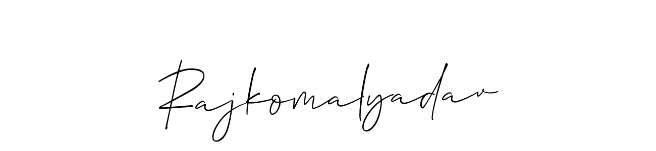 Create a beautiful signature design for name Rajkomalyadav. With this signature (Allison_Script) fonts, you can make a handwritten signature for free. Rajkomalyadav signature style 2 images and pictures png