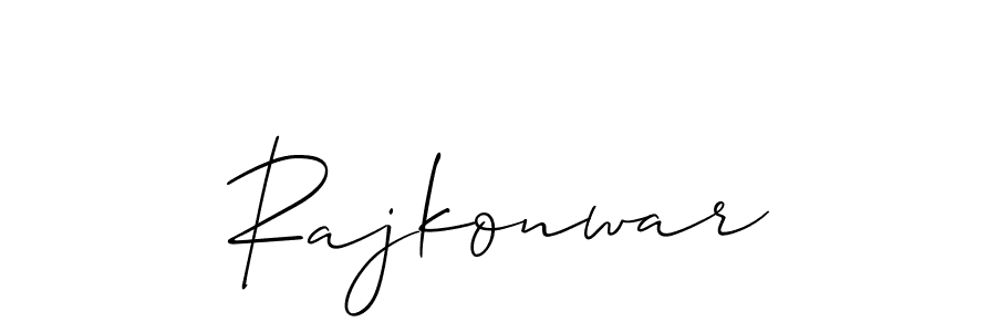 Allison_Script is a professional signature style that is perfect for those who want to add a touch of class to their signature. It is also a great choice for those who want to make their signature more unique. Get Rajkonwar name to fancy signature for free. Rajkonwar signature style 2 images and pictures png
