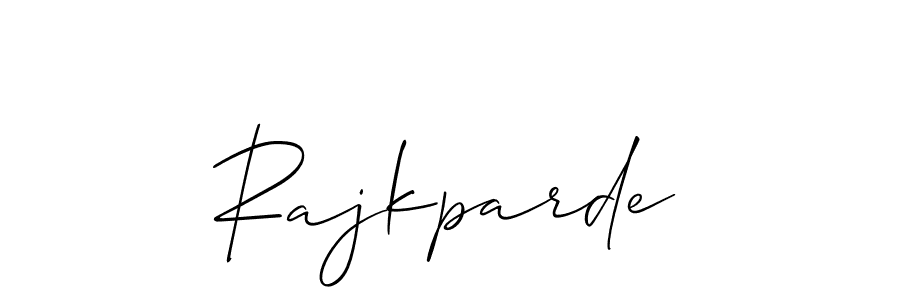 Use a signature maker to create a handwritten signature online. With this signature software, you can design (Allison_Script) your own signature for name Rajkparde. Rajkparde signature style 2 images and pictures png