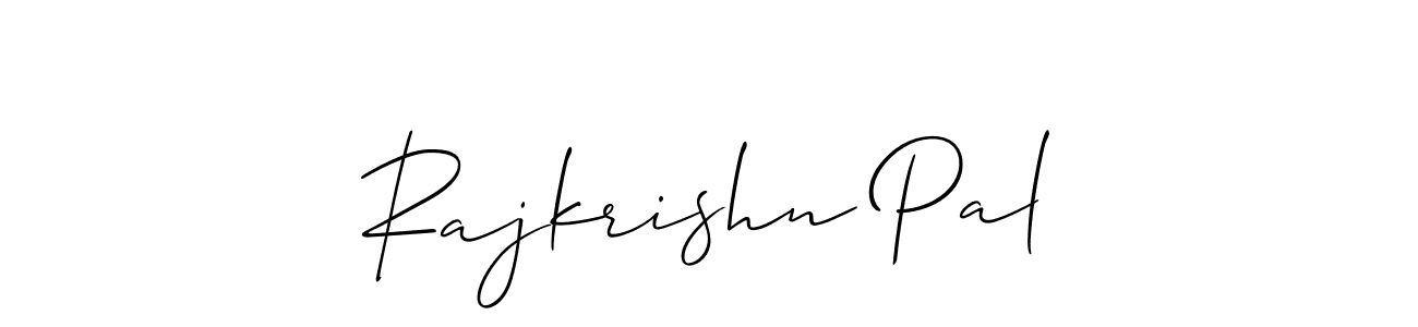 Create a beautiful signature design for name Rajkrishn Pal. With this signature (Allison_Script) fonts, you can make a handwritten signature for free. Rajkrishn Pal signature style 2 images and pictures png