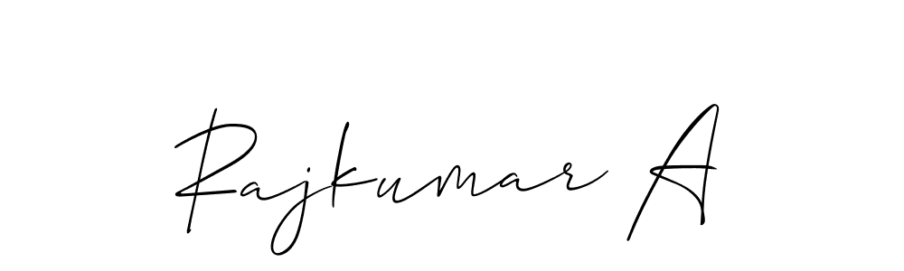 Make a beautiful signature design for name Rajkumar A. With this signature (Allison_Script) style, you can create a handwritten signature for free. Rajkumar A signature style 2 images and pictures png