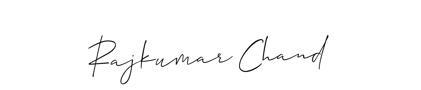 Allison_Script is a professional signature style that is perfect for those who want to add a touch of class to their signature. It is also a great choice for those who want to make their signature more unique. Get Rajkumar Chand name to fancy signature for free. Rajkumar Chand signature style 2 images and pictures png