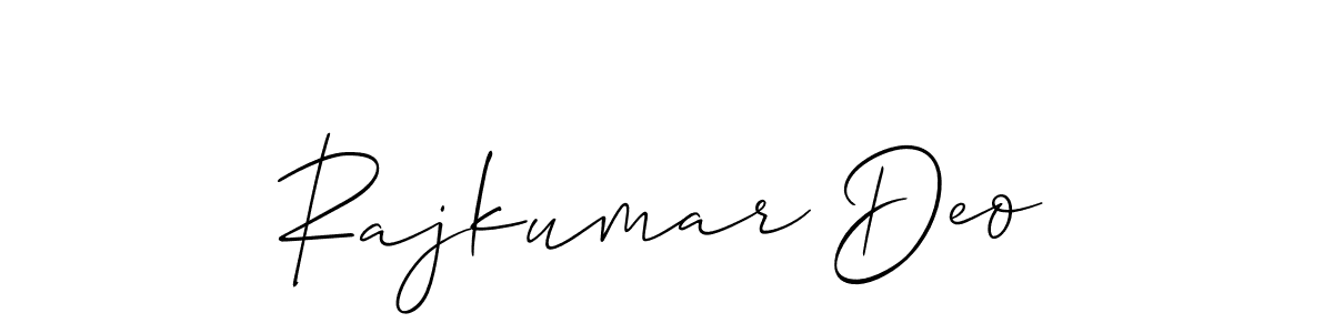 How to make Rajkumar Deo signature? Allison_Script is a professional autograph style. Create handwritten signature for Rajkumar Deo name. Rajkumar Deo signature style 2 images and pictures png