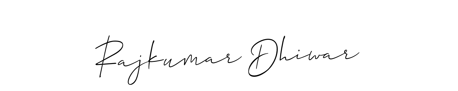 How to make Rajkumar Dhiwar signature? Allison_Script is a professional autograph style. Create handwritten signature for Rajkumar Dhiwar name. Rajkumar Dhiwar signature style 2 images and pictures png