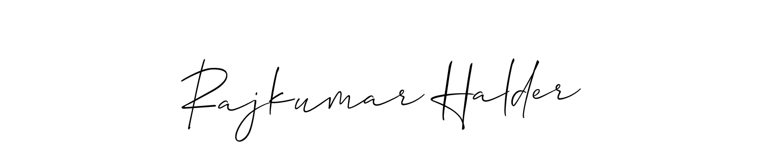 Make a short Rajkumar Halder signature style. Manage your documents anywhere anytime using Allison_Script. Create and add eSignatures, submit forms, share and send files easily. Rajkumar Halder signature style 2 images and pictures png