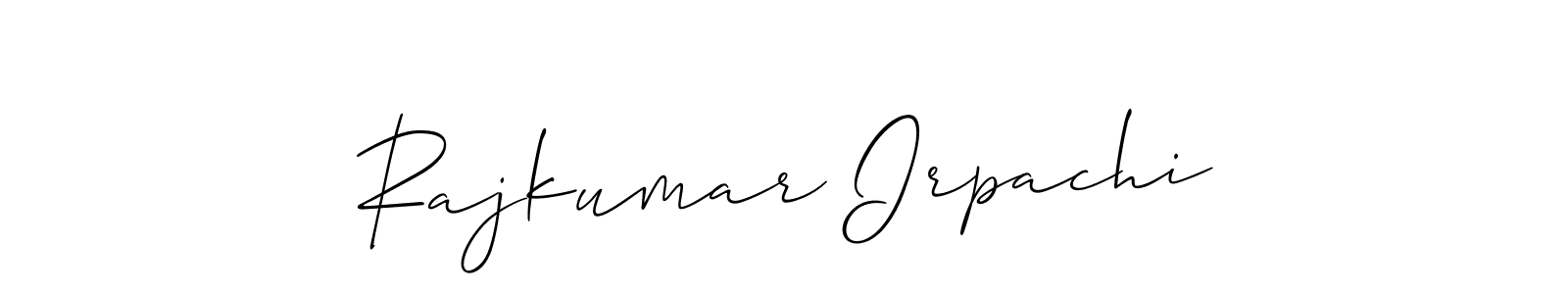 Rajkumar Irpachi stylish signature style. Best Handwritten Sign (Allison_Script) for my name. Handwritten Signature Collection Ideas for my name Rajkumar Irpachi. Rajkumar Irpachi signature style 2 images and pictures png