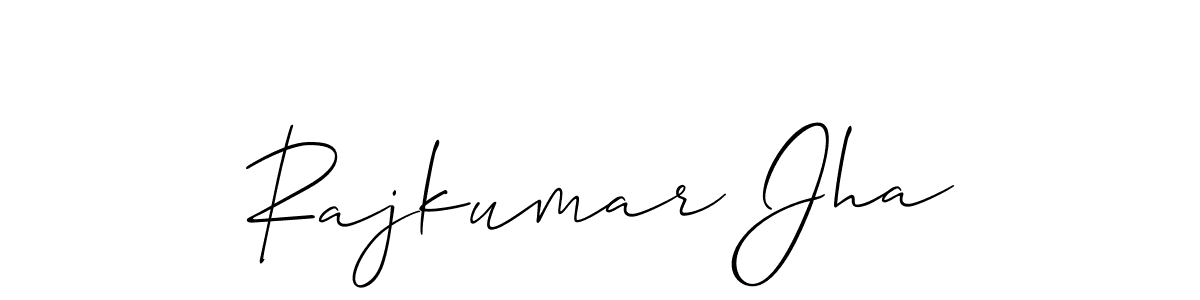 It looks lik you need a new signature style for name Rajkumar Jha. Design unique handwritten (Allison_Script) signature with our free signature maker in just a few clicks. Rajkumar Jha signature style 2 images and pictures png