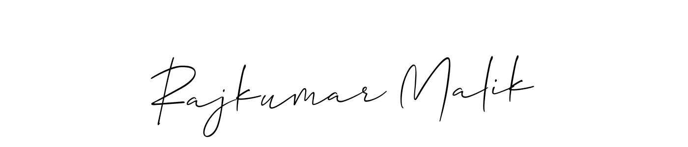 How to make Rajkumar Malik name signature. Use Allison_Script style for creating short signs online. This is the latest handwritten sign. Rajkumar Malik signature style 2 images and pictures png